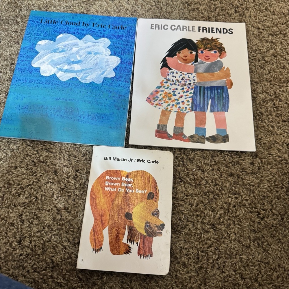 Eric Carle Book Lot Children's Sloth Brown Bear Friends Little Cloud Kids Books